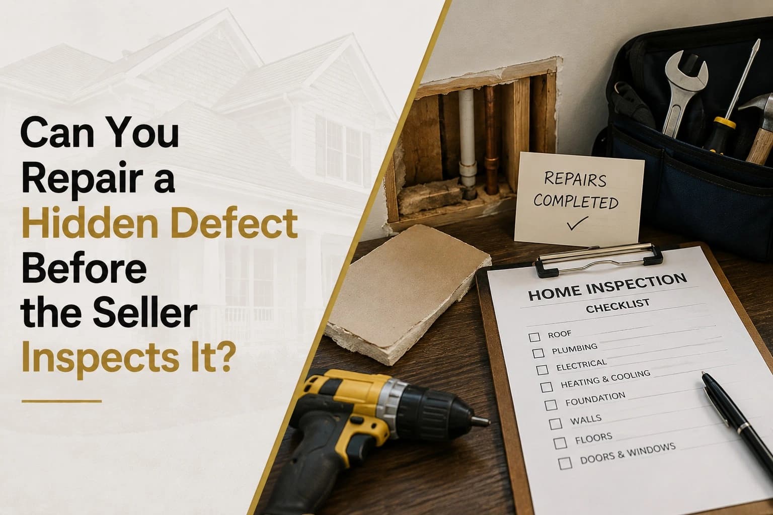 Can You Repair a Hidden Defect Before the Seller Inspects It?
